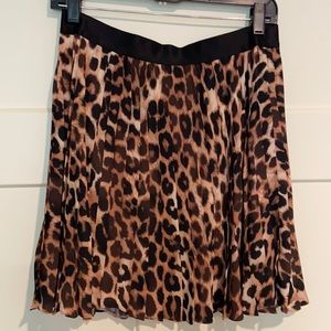 Express cheetah print skirt
